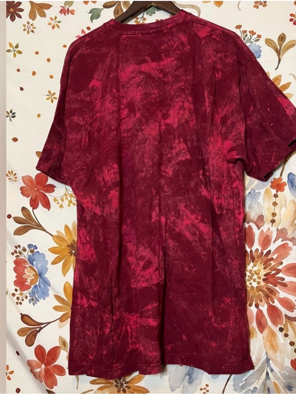 VTG USC Southern California Trojans 2X Bleach Dye Red Upcycle Embroidered Tee - Picture 2 of 4